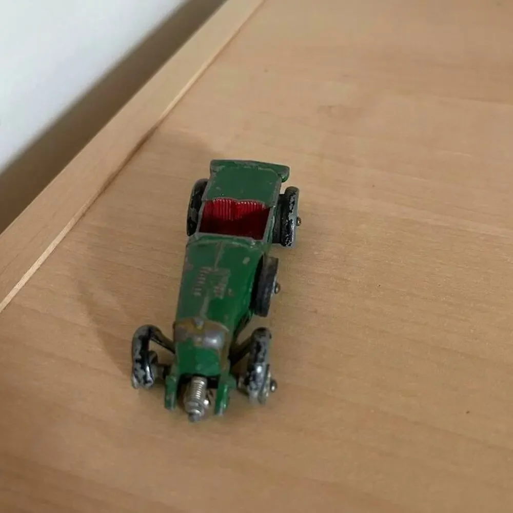 Vintage Lesney Matchbox 1929 Bentley No. 5 Diecast Model Car Green 60s Junkyard